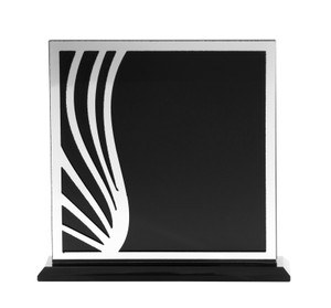 SABG02 : Silver Acrylic Black Glass