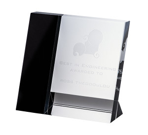 EBONY8: Black and Clear Crystal - Rectangle EBONY8: Black and Clear Crystal - Rectangle