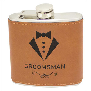 LEK16: Flask with Rawhide Leatherette LEK16: Flask with Rawhide Leatherette