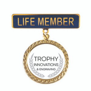 Blue Life Member Lapel Badge with logo Blue Life Member Lapel Badge with logo