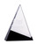 EBONY1 - Black and Clear Crystal Triangle