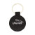 Leatherette Keychain Circle Black / Silver