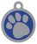 Paw Pet Tag Blue 22mm