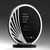 SABG01 : Silver Acrylic Black Glass
