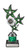 292SGN : Santorini Cup - Silver/Green