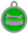 Bowl Pet Tag Green 30mm