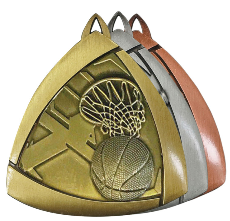 M1020 - Basketball Triangle Medal