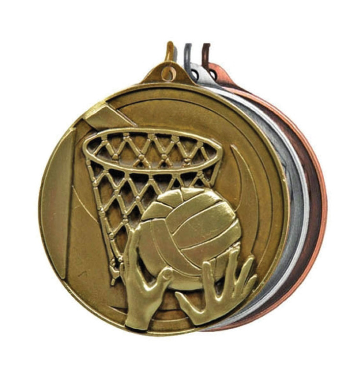 M2023 - Netball 50mm medal