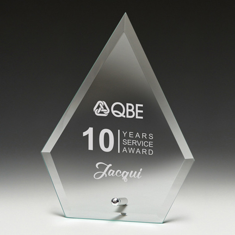 W632: Arrow Glass Plaque