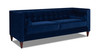 Jack 84" Modern Tuxedo Tufted Sofa, Navy Blue