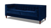 Jack 84" Modern Tuxedo Tufted Sofa, Navy Blue