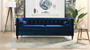 Jack 84" Modern Tuxedo Tufted Sofa, Navy Blue