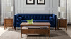 Jack 84" Modern Tuxedo Tufted Sofa, Navy Blue