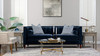Jack 84" Modern Tuxedo Tufted Sofa, Dark Navy Blue