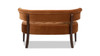Jared Tufted Bench Settee, Burnt Orange