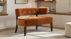 Jared Tufted Bench Settee, Burnt Orange