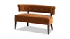 Jared Tufted Bench Settee, Burnt Orange