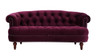 La Rosa Victorian Chesterfield Loveseat, Burgundy