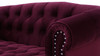 La Rosa Victorian Chesterfield Loveseat, Burgundy