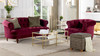La Rosa Victorian Chesterfield Loveseat, Burgundy