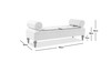 Lewis Bolster Arm Entryway Bench, Sky Neutral Beige