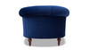 La Rosa Victorian Tufted Upholstered Accent Chair, Navy Blue