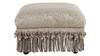 Fiona Traditional Decorative Footstool, Paisley Teal Tan