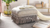 Fiona Traditional Decorative Footstool, Paisley Teal Tan