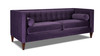 Jack 84" Modern Tuxedo Tufted Sofa, Purple