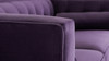 Jack 84" Modern Tuxedo Tufted Sofa, Purple