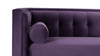 Jack 84" Modern Tuxedo Tufted Sofa, Purple