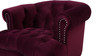 La Rosa Victorian Tufted Upholstered Accent Chair, Burgundy