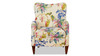 Paradise Upholstered Arm Chair, Off-White/Floral