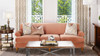 Alana Lawson Three-Cushion Tight Back Sofa, Peach Orange