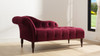 Samuel Tufted Chaise Lounge, Right Arm Facing, Burgundy