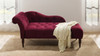 Samuel Tufted Chaise Lounge, Right Arm Facing, Burgundy