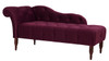 Samuel Tufted Chaise Lounge, Right Arm Facing, Burgundy