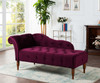 Samuel Tufted Chaise Lounge, Right Arm Facing, Burgundy
