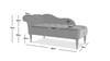 Samuel Tufted Chaise Lounge, Right Arm Facing, Burgundy