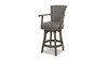 Williams 27” Swivel Counter Height Bar Stool, Heathered Grey