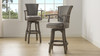 Williams 27” Swivel Counter Height Bar Stool, Heathered Grey