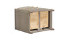 Dauphin Gold Accent End Table, Grey Cashmere