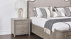 Dauphin Gold Accent End Table, Grey Cashmere