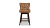 Holmes Tufted High-Back 360 Swivel Counter-Height Barstool, Tan Brown