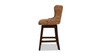 Holmes Tufted High-Back 360 Swivel Counter-Height Barstool, Tan Brown