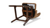 Holmes Tufted High-Back 360 Swivel Counter-Height Barstool, Tan Brown