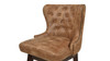 Holmes Tufted High-Back 360 Swivel Counter-Height Barstool, Tan Brown