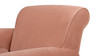 Alana 38" Lawson Accent Arm Chair Metal Casters, Peach Orange