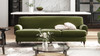 Alana Lawson Three-Cushion Tight Back Sofa, Olive Green