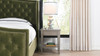 Dauphin Storage Shelf Side Table, Grey Cashmere